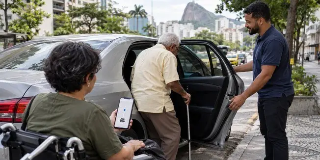 Uber lança recurso para facilitar embarque de idosos e pessoas com deficiência